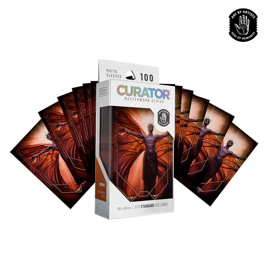 ORANGE NEBULA: CURATOR: MASTERWORK SLEEVES: CONDUIT (OLGA TERESHENKO) (100CT) | Gopher Games