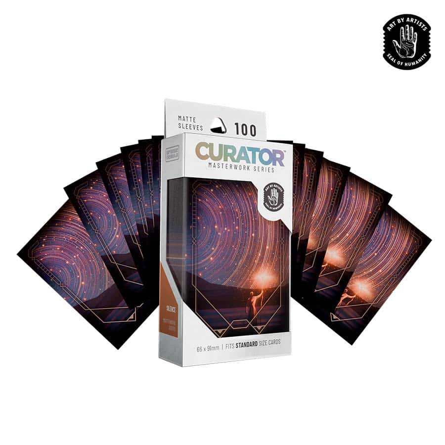 ORANGE NEBULA: CURATOR: MASTERWORK SLEEVES: SILENCE (OLGA TERESHENKO) (100CT) | Gopher Games