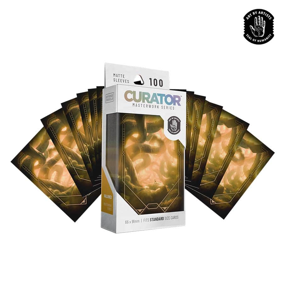 ORANGE NEBULA: CURATOR: MASTERWORK SLEEVES: HALLOWED (SERGIO CHAVES) (100CT) | Gopher Games