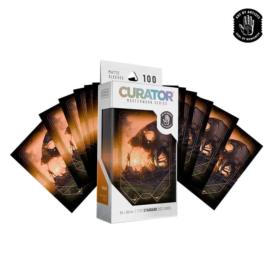 ORANGE NEBULA: CURATOR: MASTERWORK SLEEVES: SOLACE (NINJAJO) (100CT) | Gopher Games