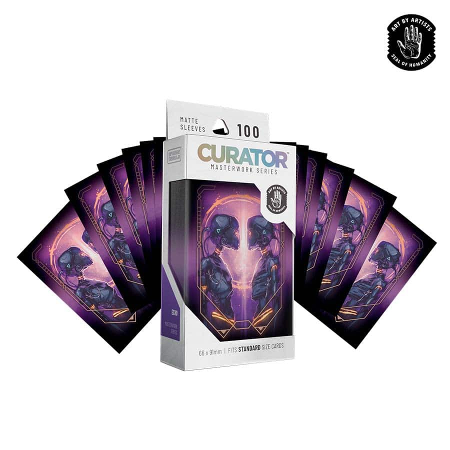 ORANGE NEBULA: CURATOR: MASTERWORK SLEEVES: ECHO (NINJAJO) (100CT) | Gopher Games