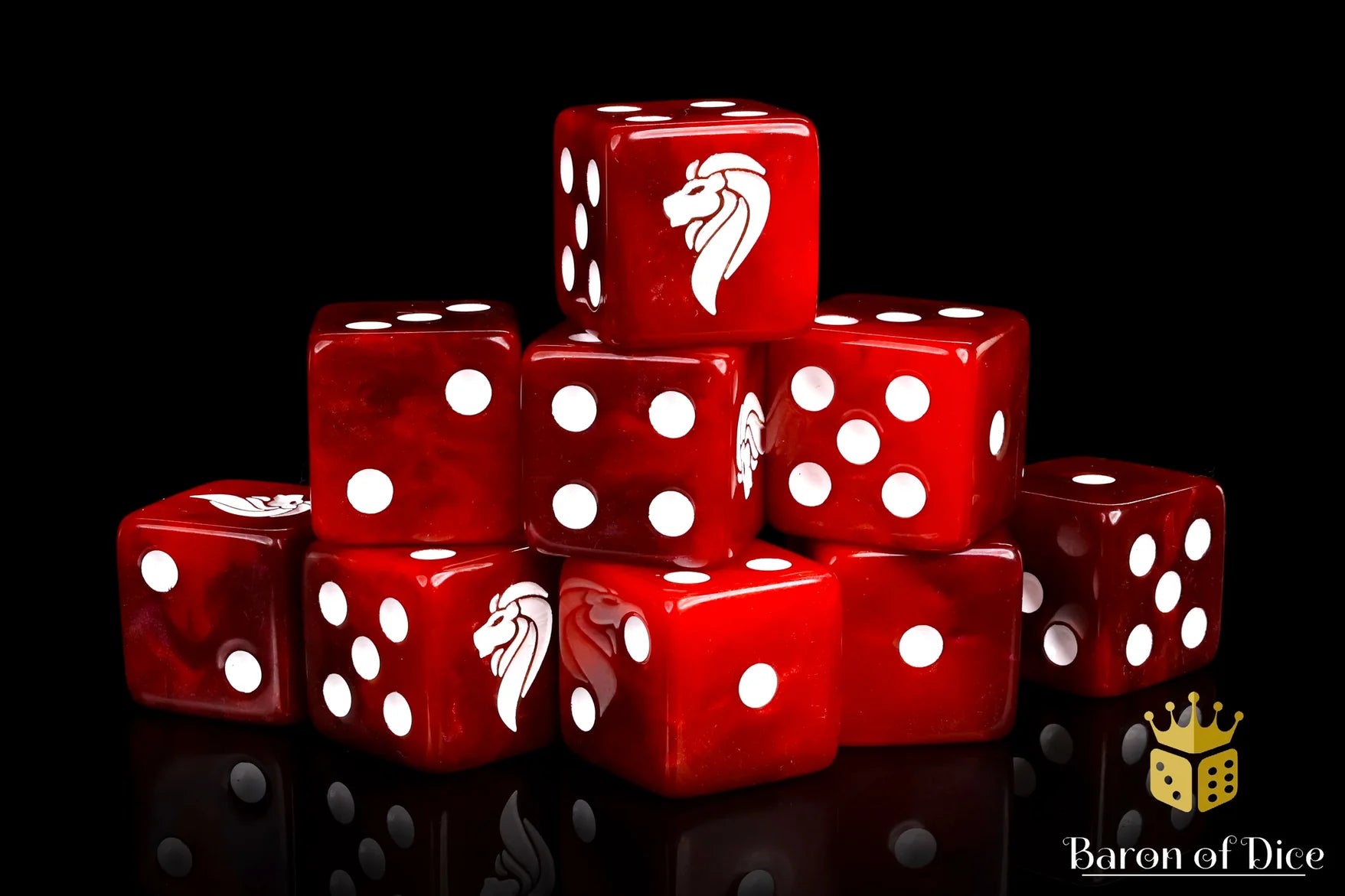 Fierce Lions | Blood Red | 25x | Round corners | Gopher Games