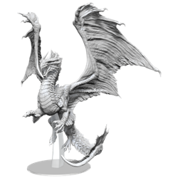 Dungeons & Dragons Nolzur`s Marvelous Unpainted Miniatures: Adult Bronze Dragon | Gopher Games