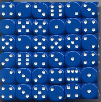 OPAQUE 36D6 BLUE/WHITE 12MM | Gopher Games
