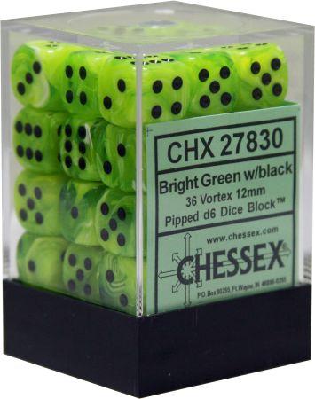 VORTEX 36D6 BRIGHT GREEN/BLACK 12MM | Gopher Games