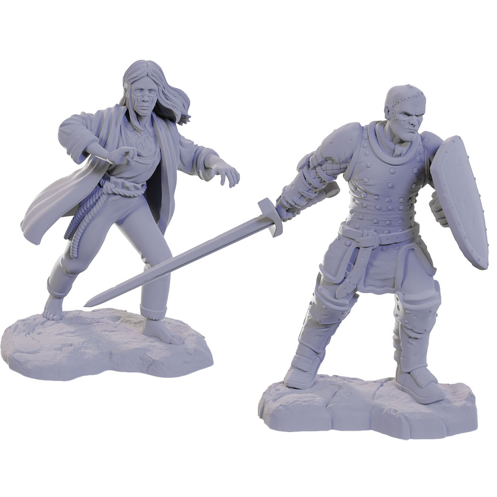 Dungeons & Dragons Nolzur's Marvelous Unpainted Miniatures: W22 Reborn Paladin & Reborn Warlock | Gopher Games