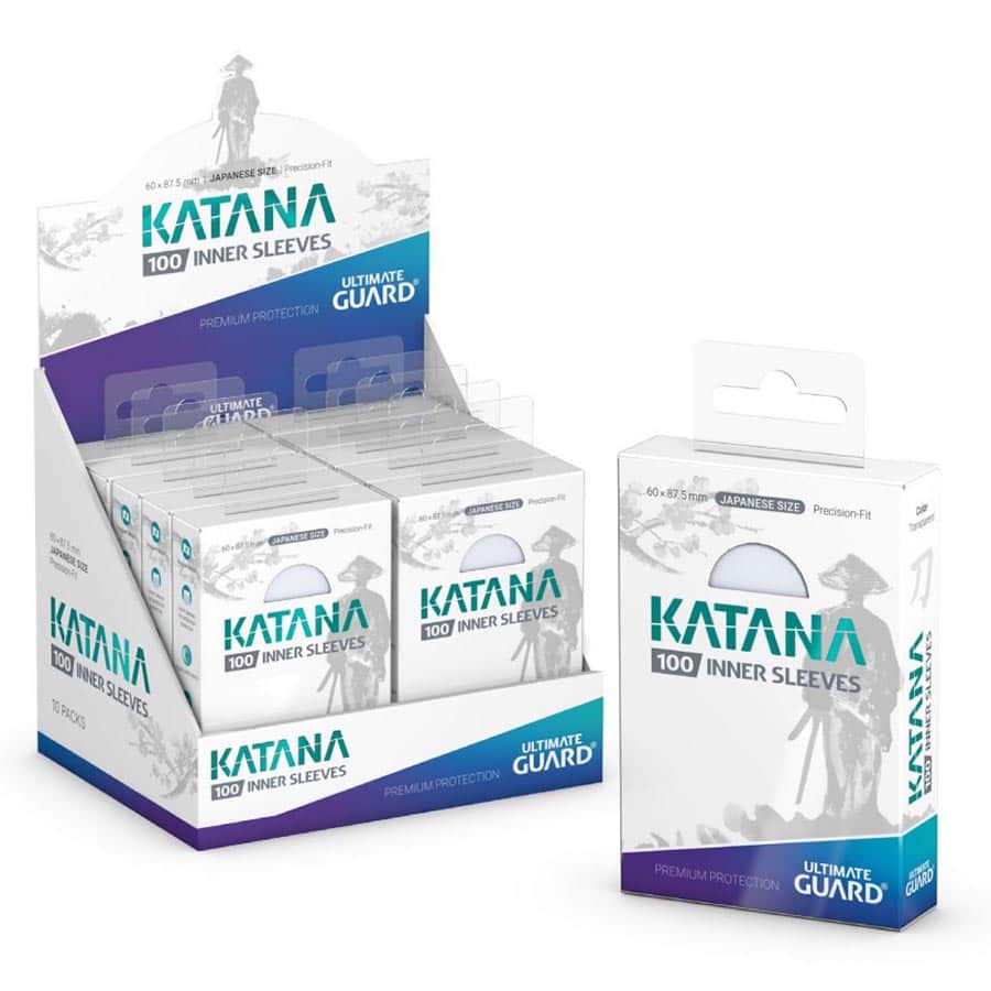 KATANA SLEEVES: TRANSPARENT JAPANESE INNER SLEEVES (100CT) | Gopher Games