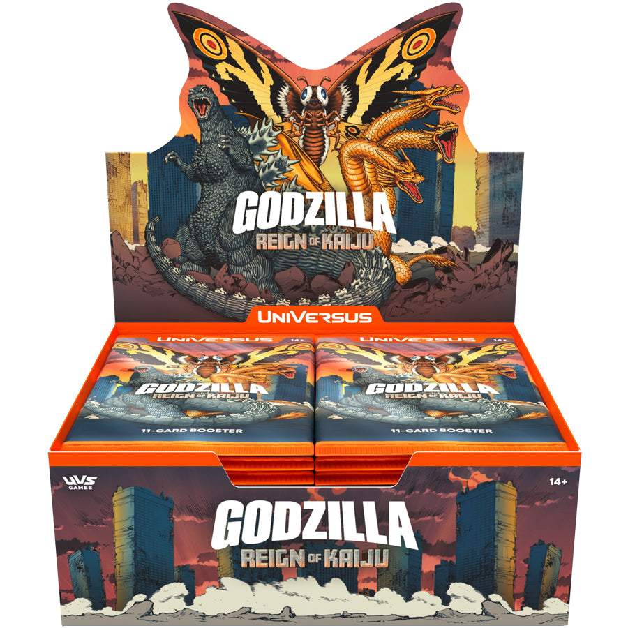 (Pre-Order Release Date 03/13/26) UNIVERSUS CCG: GODZILLA: REIGN OF KAIJU: BOOSTER BOX | Gopher Games
