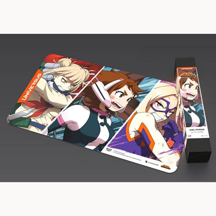 UNIVERSUS CCG: MY HERO ACADEMIA SERIES 7: GIRL POWER: OCHACO AND MT.LADY AND TOGA PLAYMAT | Gopher Games