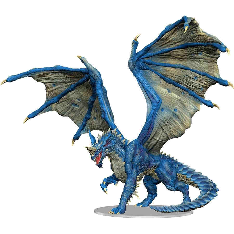 DUNGEONS AND DRAGONS MINIATURES: ICONS OF THE REALMS: ADULT BLUE DRAGON PREMIUM FIGURE | Gopher Games