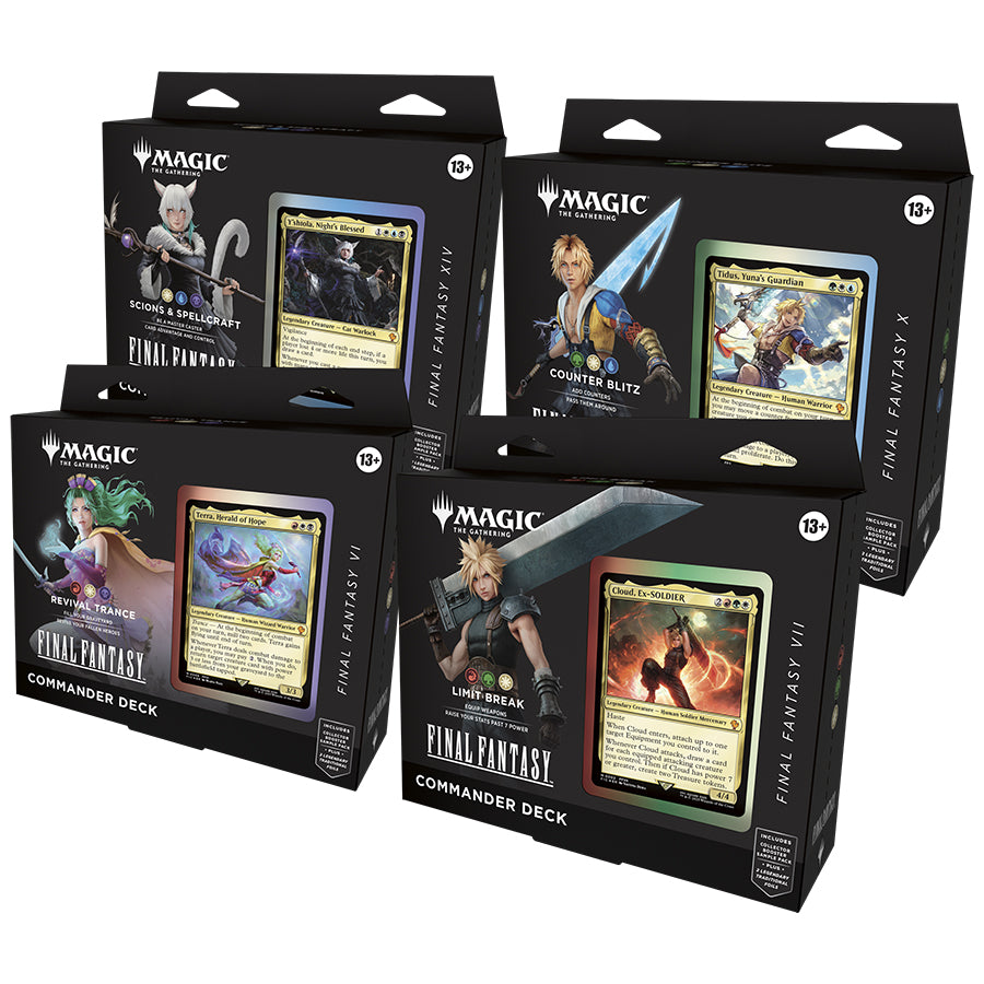 (preorder releases June 13th) MAGIC THE GATHERING: UNIVERSES BEYOND FINAL FANTASY COMMANDER DECKS | Gopher Games