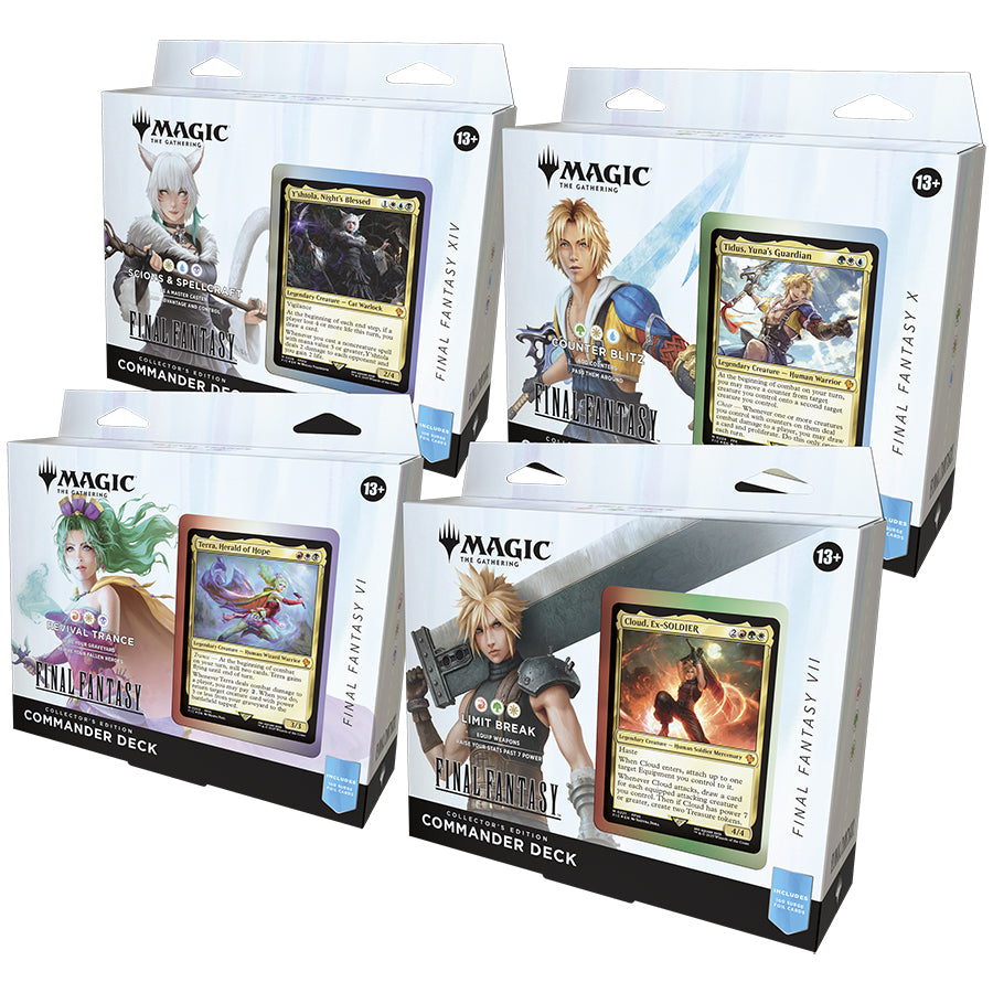 (preorder releases June 13th)MAGIC THE GATHERING: UNIVERSES BEYOND: FINAL FANTASY COLLECTOR COMMANDER DECKS | Gopher Games