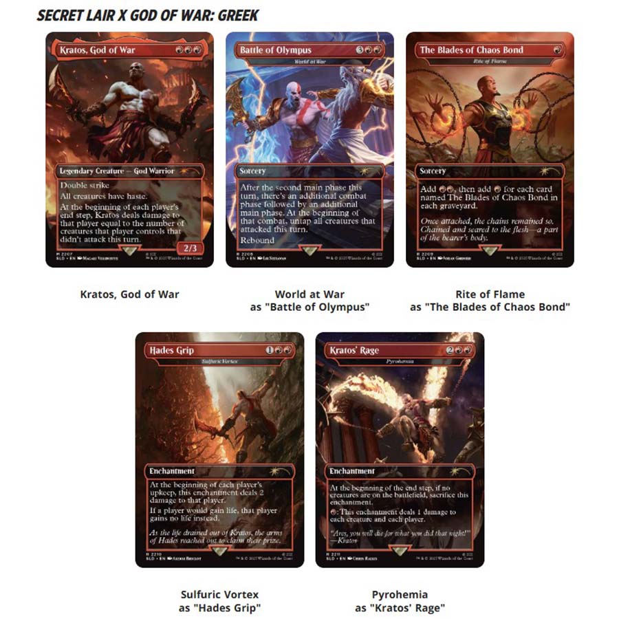 MAGIC THE GATHERING: SLD SECRET LAIR DROP: GOD OF WAR: GREEK (NONFOIL) | Gopher Games