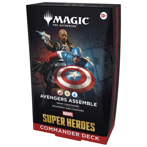 marvel commander decks mtg Wizards of The Coast Magic: The Gathering Marvel Super Heroes Collector's Edition Commander Deck The Fantastic Four D53790000 Bring the might of the Marvel Universe to the battlefield as you combat your friends in Commander MAGIC THE GATHERING: MSH MARVEL