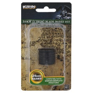 WizKids: 25mm Black Bases | Gopher Games