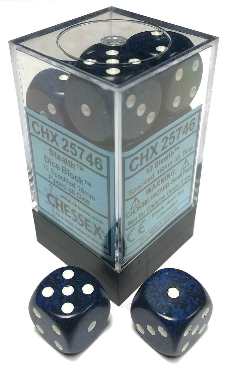 Speckled: Stealth 16mm D6 Set | Gopher Games