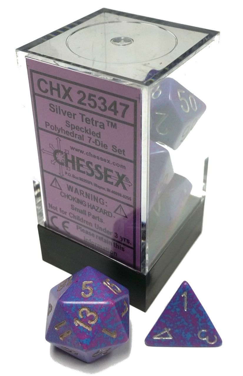 Speckled: Silver Tetra Polyhedral Set | Gopher Games