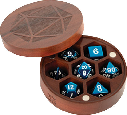 Wood Round Dice Chest: Purple Heart Wood | Gopher Games