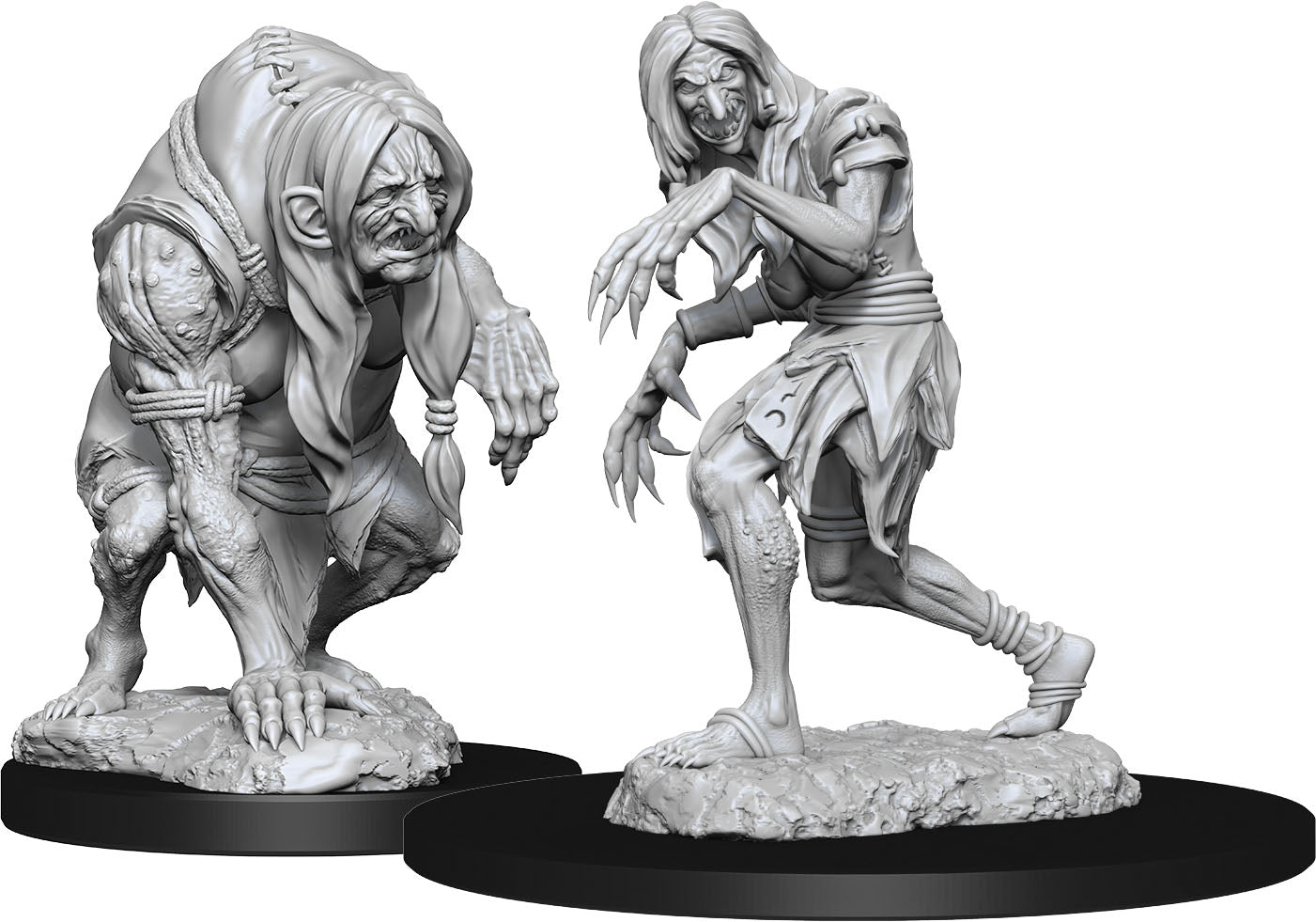 Pathfinder Deep Cuts Unpainted Miniatures: Annis Hag & Green Hag | Gopher Games