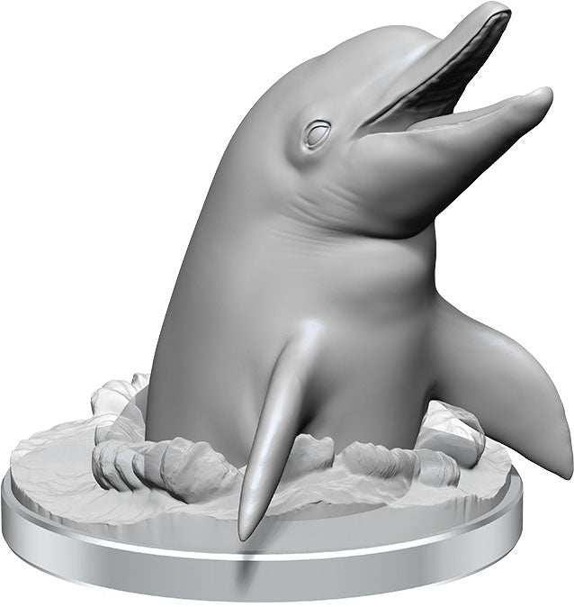 WizKids Deep Cuts Unpainted Miniatures: Dolphins | Gopher Games