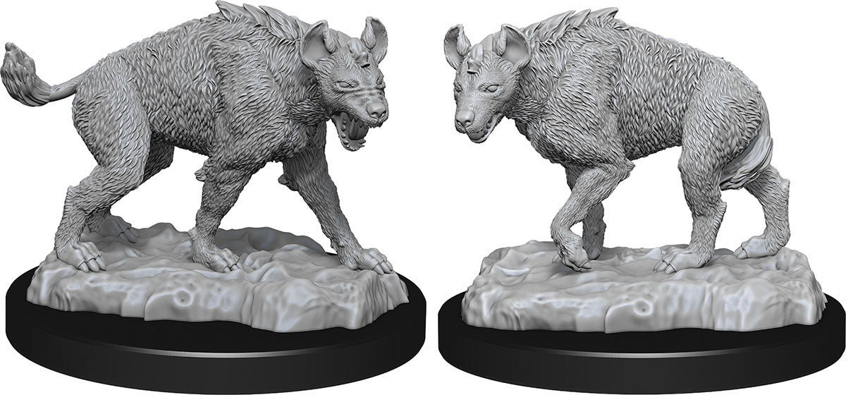 WizKids Deep Cuts Unpainted Miniatures: Hyenas | Gopher Games