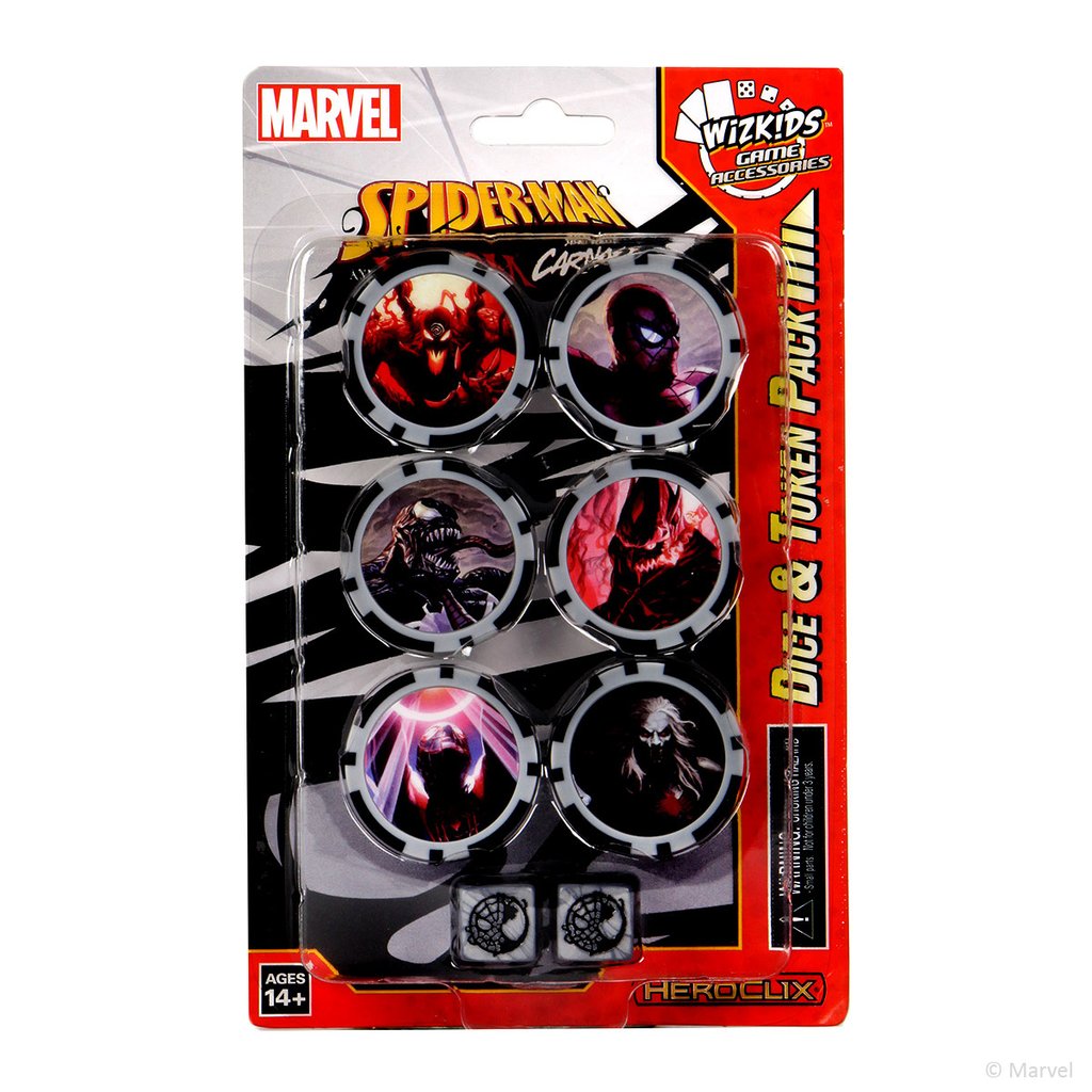Marvel HeroClix: Spider-Man and Venom Absolute Carnage Dice and Token Pack | Gopher Games