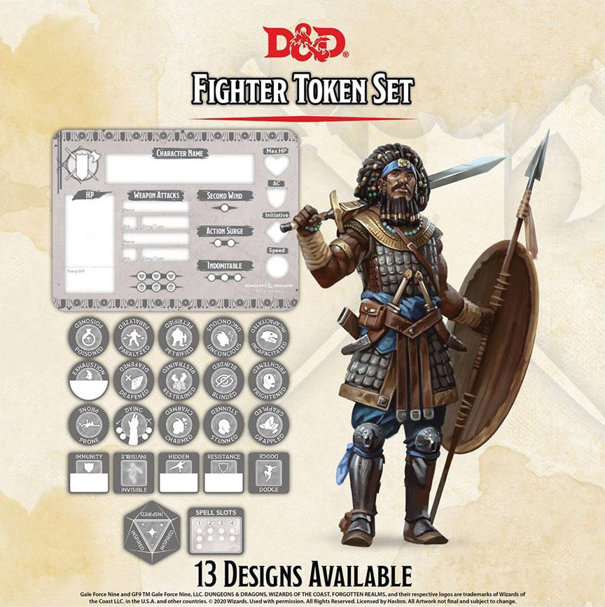 Dungeons and Dragons RPG: Fighter Token Set | Gopher Games