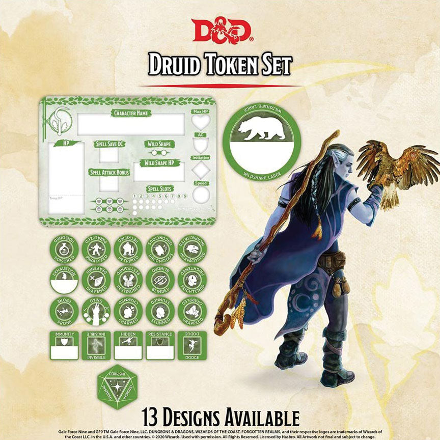 Dungeons and Dragons RPG: Druid Token Set | Gopher Games