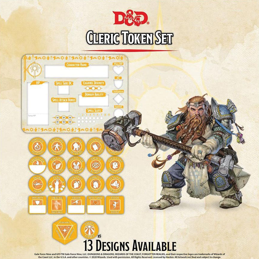 Dungeons and Dragons RPG: Cleric Token Set | Gopher Games