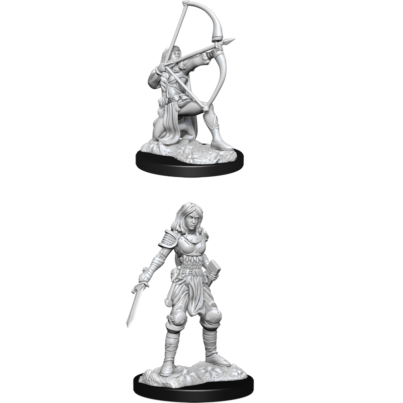 Pathfinder Deep Cuts Miniatures: Human Fighter Female | Gopher Games