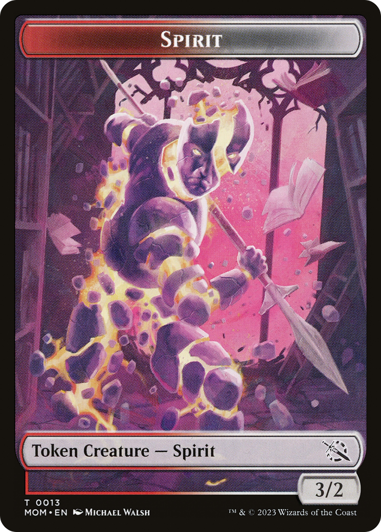 Monk // Spirit (13) Double-Sided Token [March of the Machine Tokens] | Gopher Games