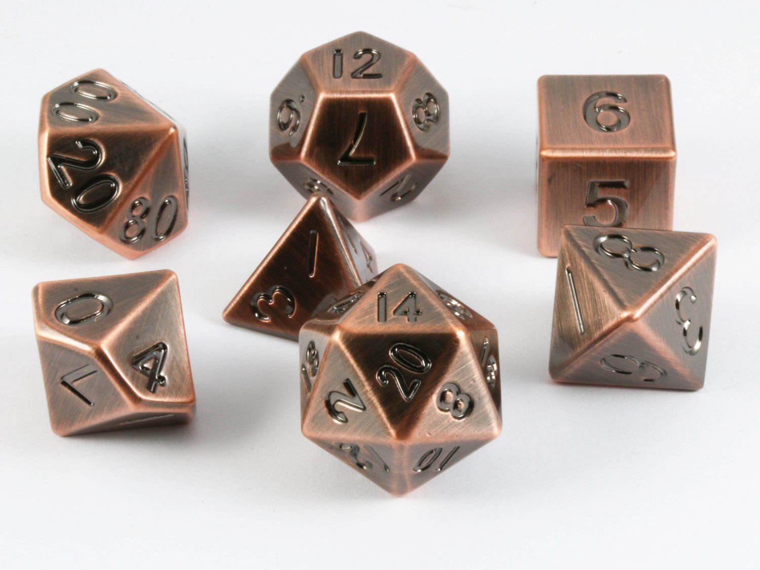 16mm Metal Dice Set: Antique Copper | Gopher Games