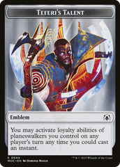 First Mate Ragavan // Teferi's Talent Emblem Double-Sided Token [March of the Machine Commander Tokens] | Gopher Games