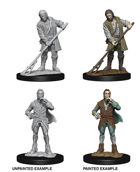 Pathfinder Deep Cuts Unpainted Miniatures: Townspeople (Farmer/Aristocrat) | Gopher Games