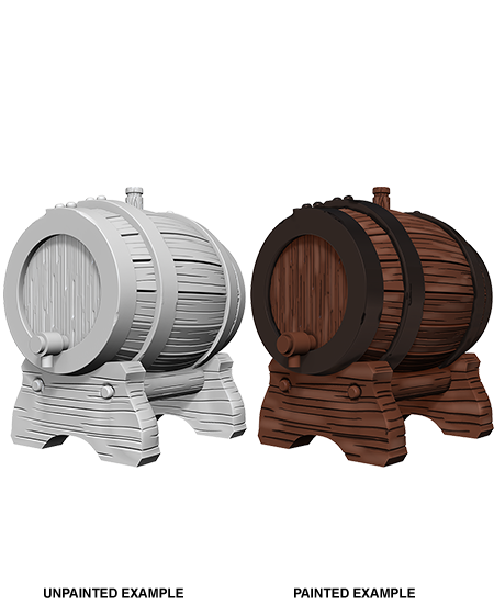 WizKids Deep Cuts Unpainted Miniatures: Keg Barrels | Gopher Games