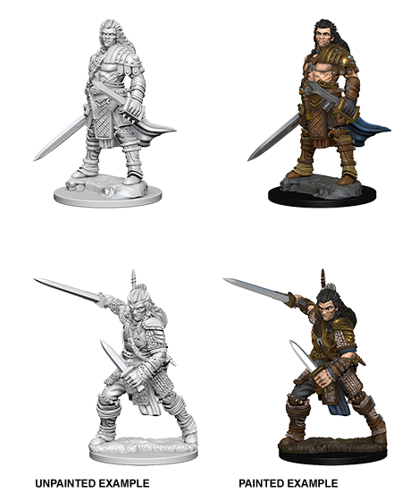 Pathfinder Deep Cuts Unpainted Miniatures: Human Male Fighter | Gopher Games