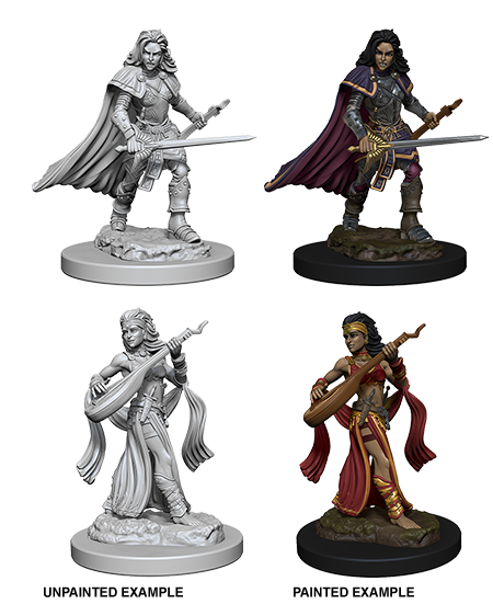 Pathfinder Deep Cuts Unpainted Miniatures: Human Female Bard | Gopher Games