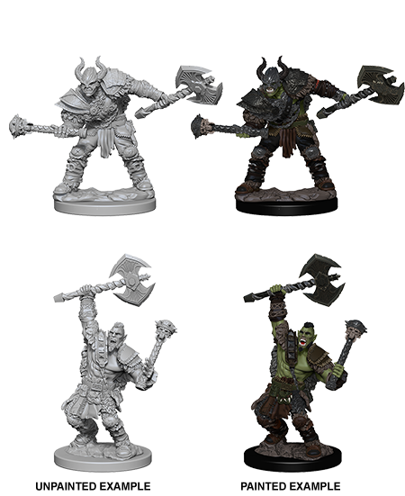 Pathfinder Deep Cuts Unpainted Miniatures: Half-Orc Male Barbarian | Gopher Games