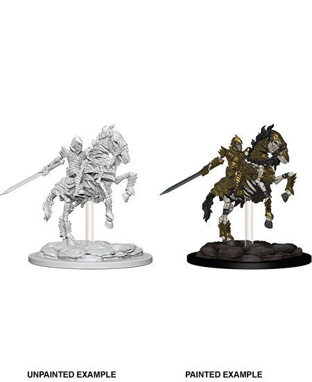 Pathfinder Deep Cuts Unpainted Miniatures: Skeleton Knight on Horse | Gopher Games