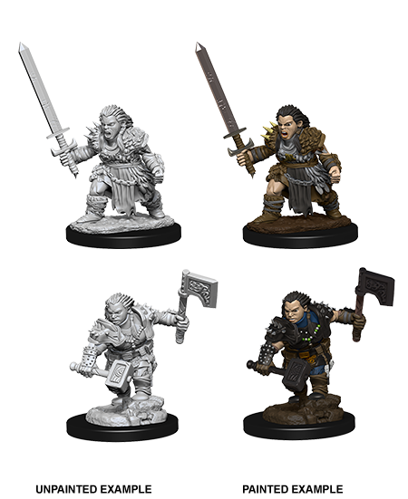 Pathfinder Deep Cuts Unpainted Miniatures: Female Dwarf Barbarian | Gopher Games