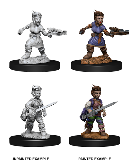 Pathfinder Deep Cuts Unpainted Miniatures: Female Halfling Rogue | Gopher Games