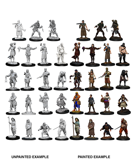 WizKids Deep Cuts Unpainted Miniatures: Townspeople | Gopher Games