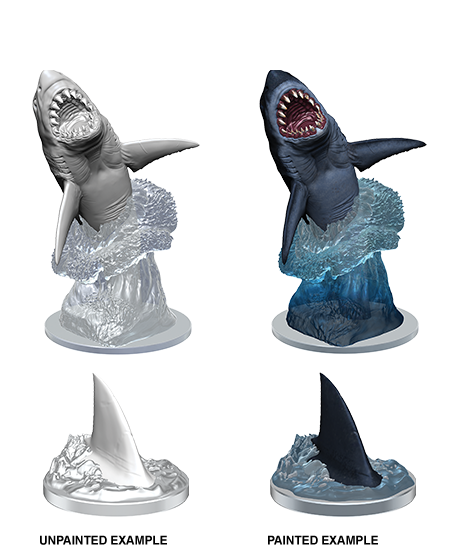 WizKids Deep Cuts Unpainted Miniatures: Shark | Gopher Games