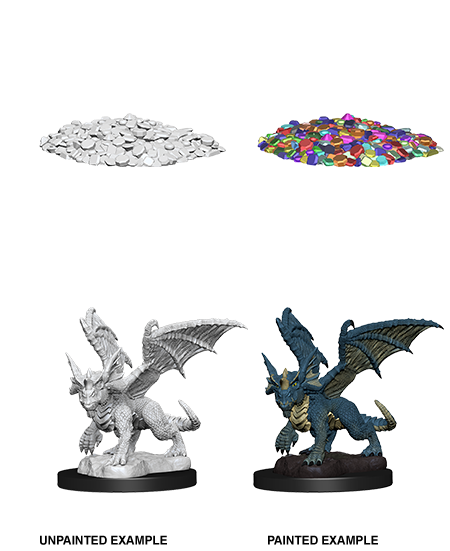 D&D Nolzur's Marvelous Miniatures: Blue Dragon Wyrmling | Gopher Games