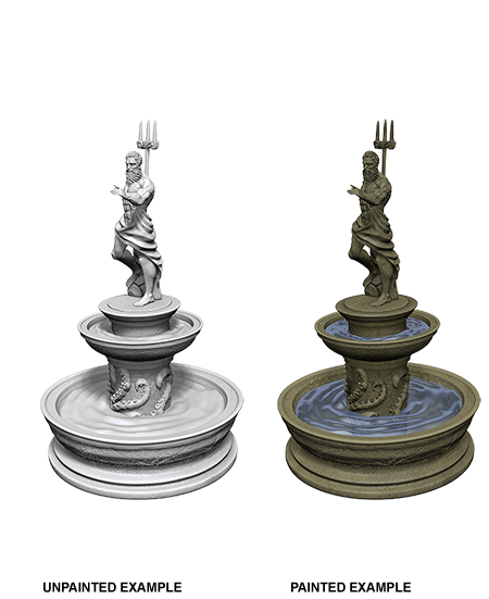 WizKids Deep Cuts Unpainted Miniatures: Fountain | Gopher Games