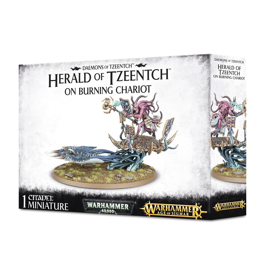 Chaos Daemons Fateskimmer, Herald of Tzeentch on Burning Chariot | Gopher Games