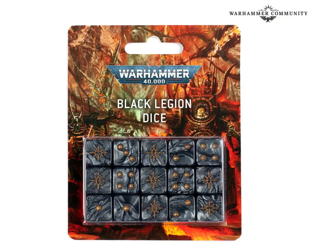 WARHAMMER 40000: BLACK LEGION DICE | Gopher Games