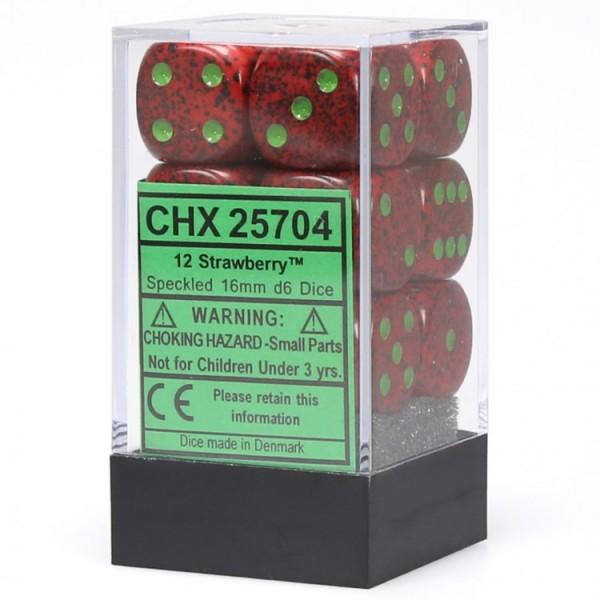 Speckled: Strawberry 16mm D6 Set | Gopher Games