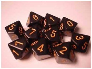 Opaque: Poly D10 Black/Gold (10) | Gopher Games