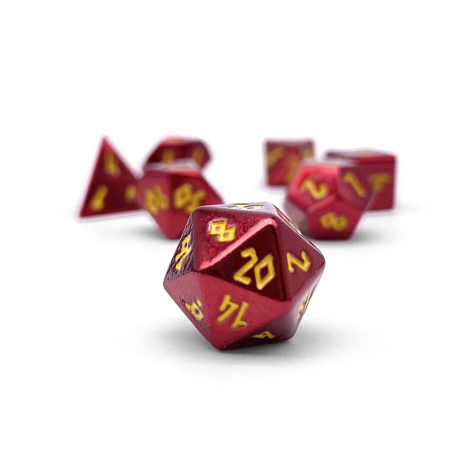 FIREBALL PEBBLE™ DICE - 10MM ALLOY MINI POLYHEDRAL DICE SET | Gopher Games